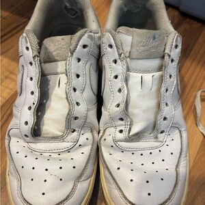 Nike Air Force 8.5 US White Sneakers, USED / WORN AS SHOWN